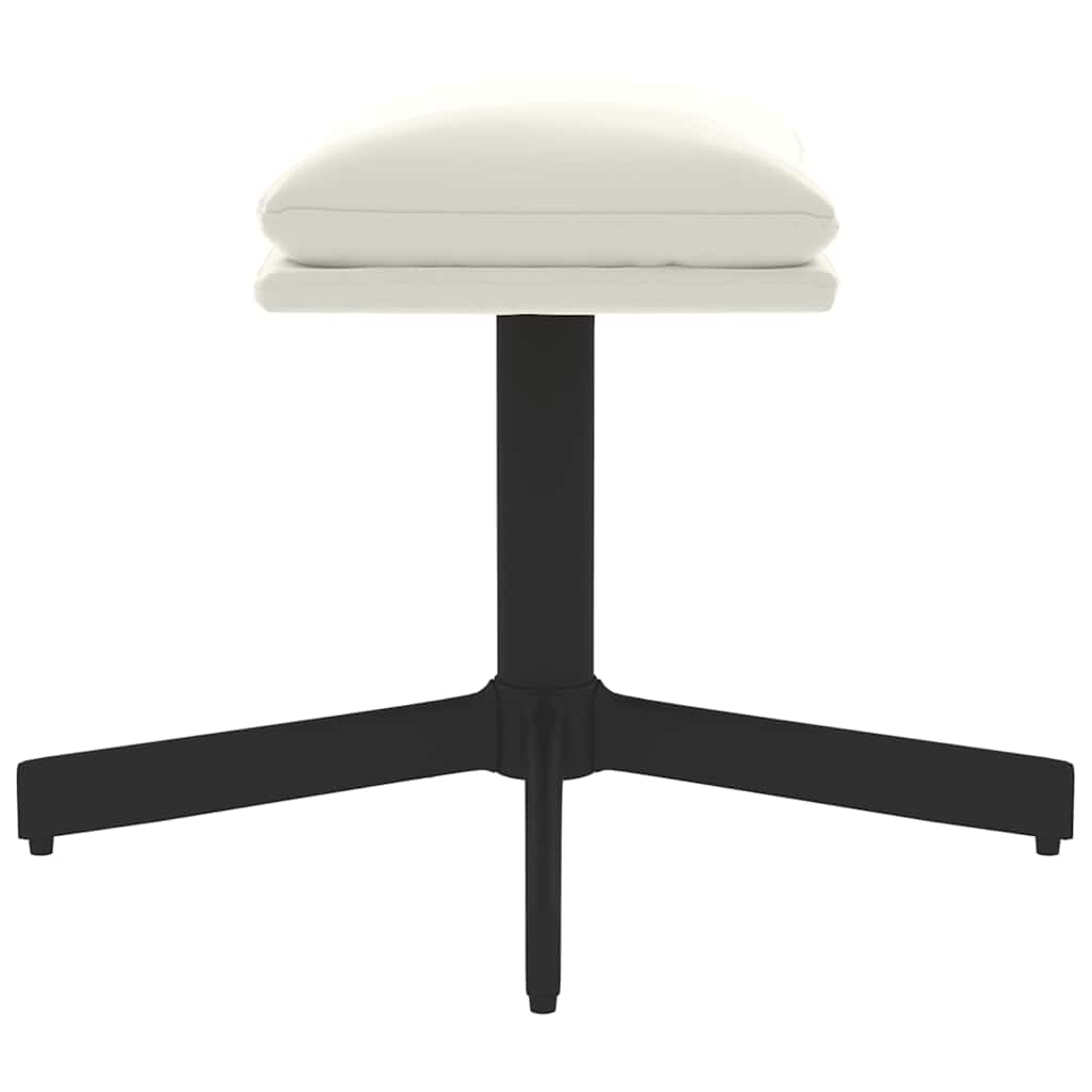 Υποπόδιο Λευκό 60x60x36 εκ. Βελούδινο