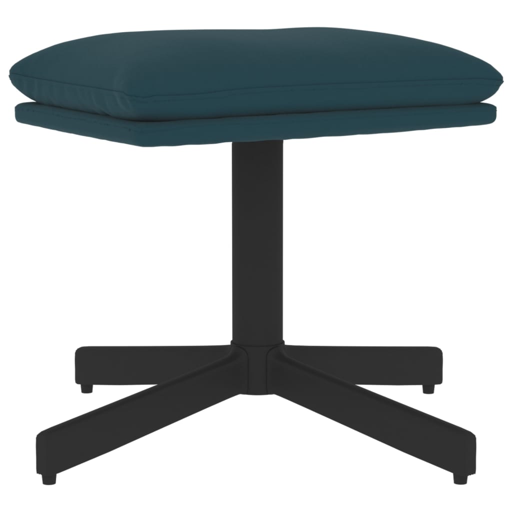 Υποπόδιο Μπλε 60x60x36 εκ. Βελούδινο