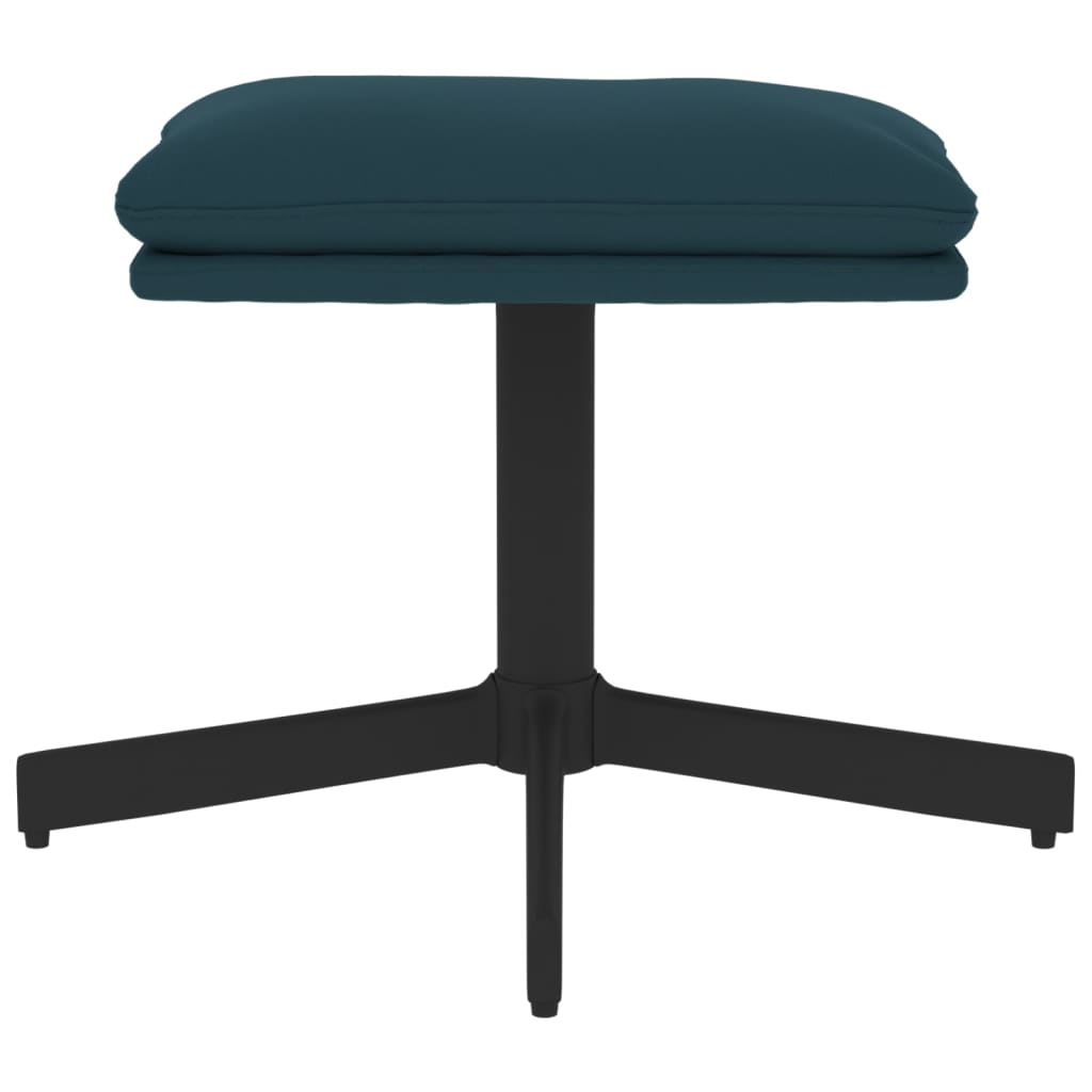 Υποπόδιο Μπλε 60x60x36 εκ. Βελούδινο