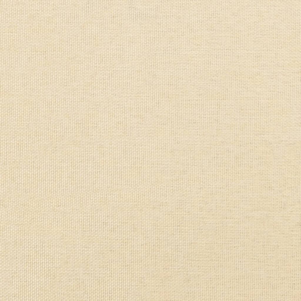 Υποπόδιο Κρεμ 60x60x36 εκ. Ύφασμα & Συνθετικό Δέρμα