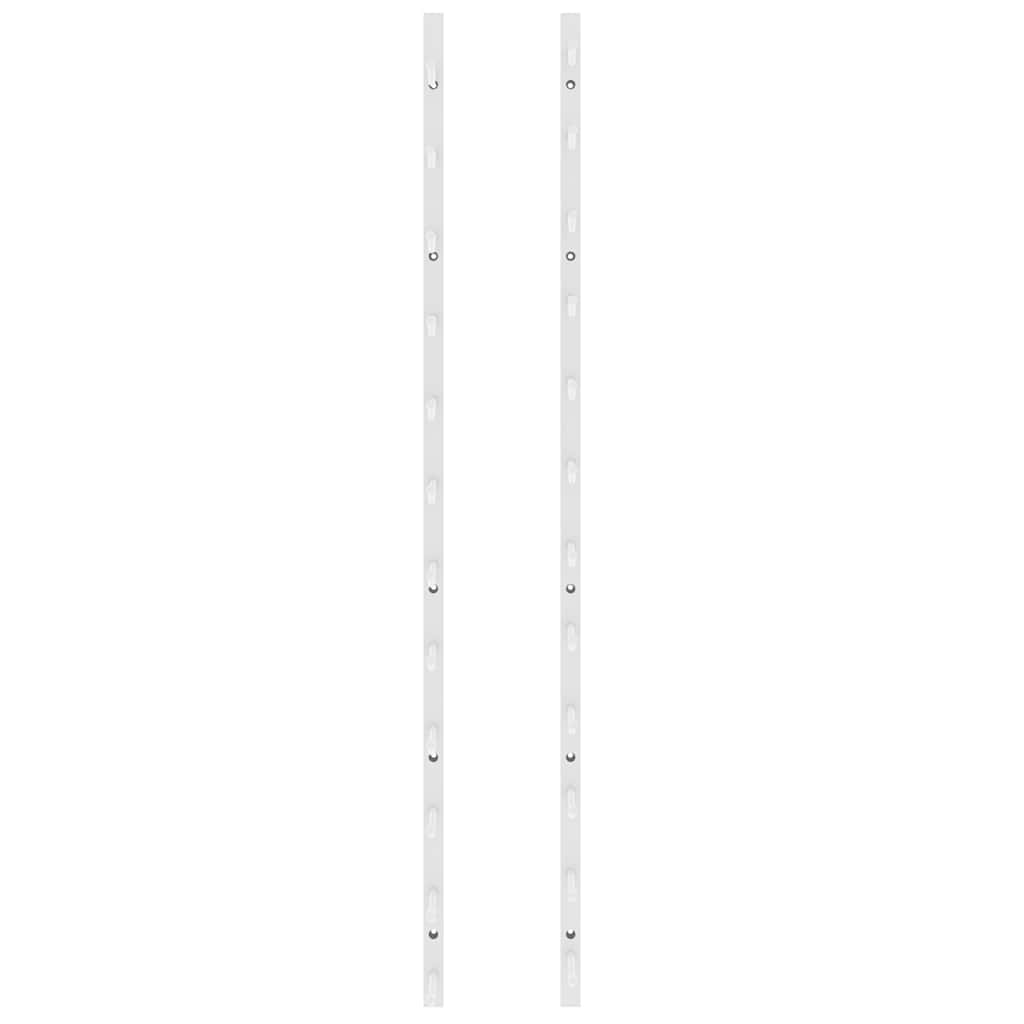 Ραφιέρα Κρασιών Τοίχου για 12 Φιάλες Λευκή Σιδερένια