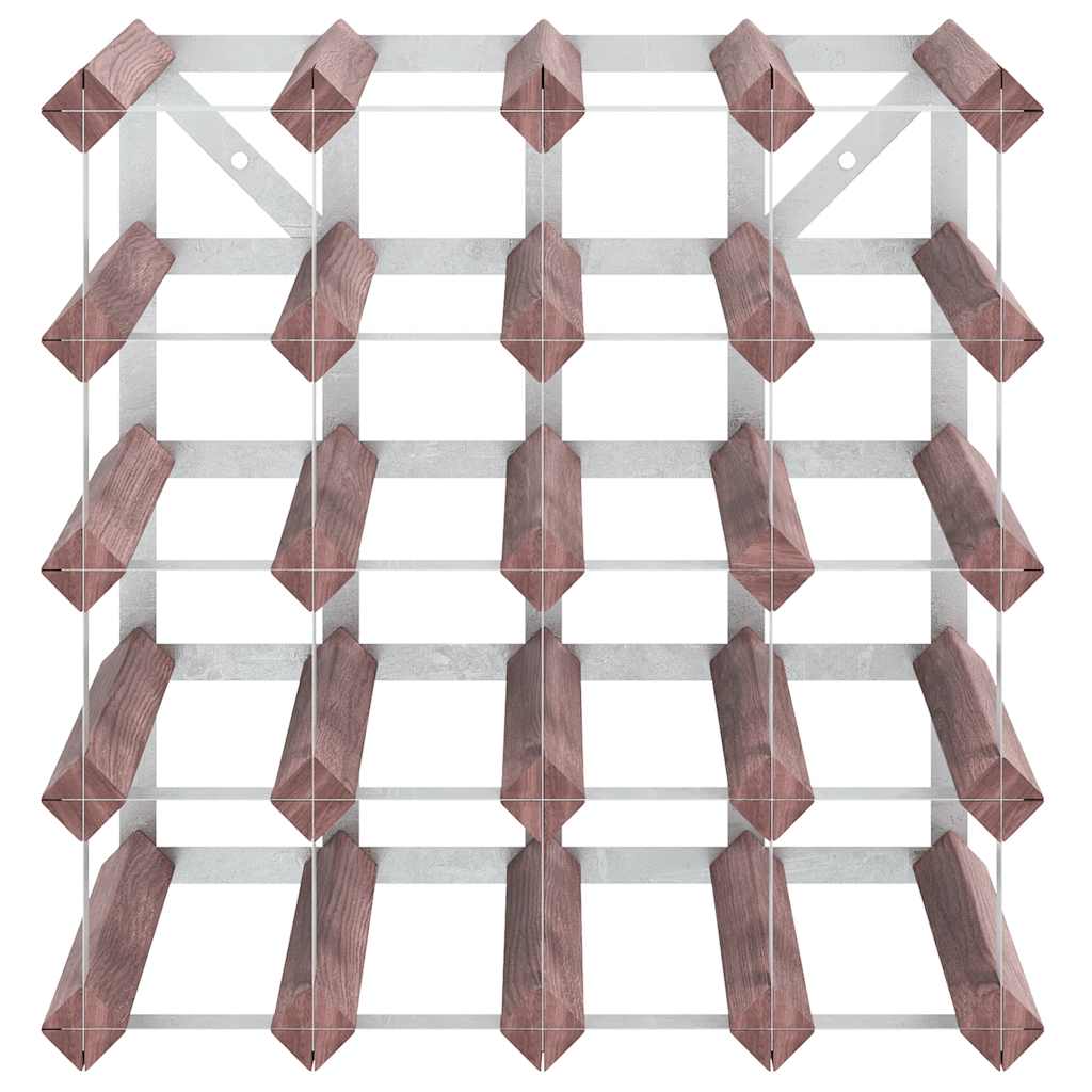 Ραφιέρα Κρασιών για 20 Μπουκάλια Καφέ από Μασίφ Ξύλο Πεύκου - Pakobazaar