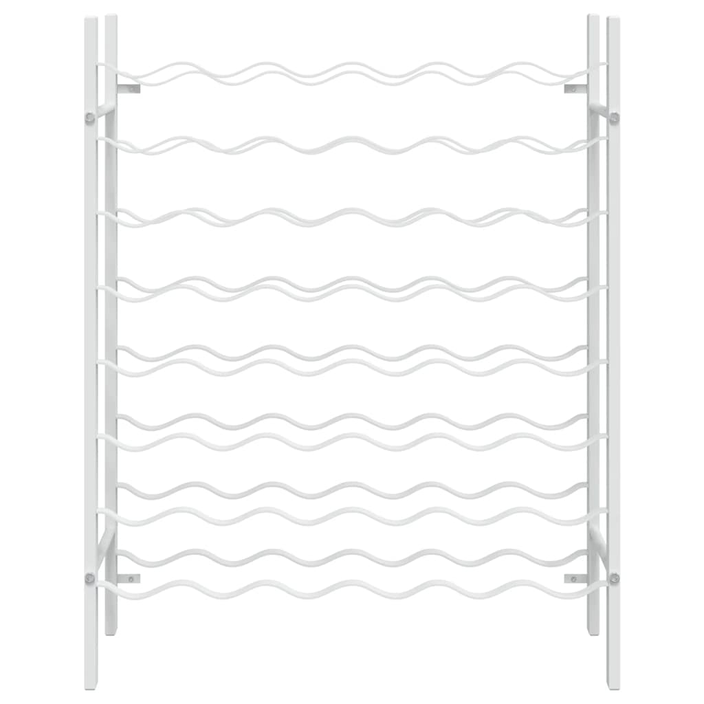 Ραφιέρα Κρασιών για 48 Φιάλες Λευκή Μεταλλική