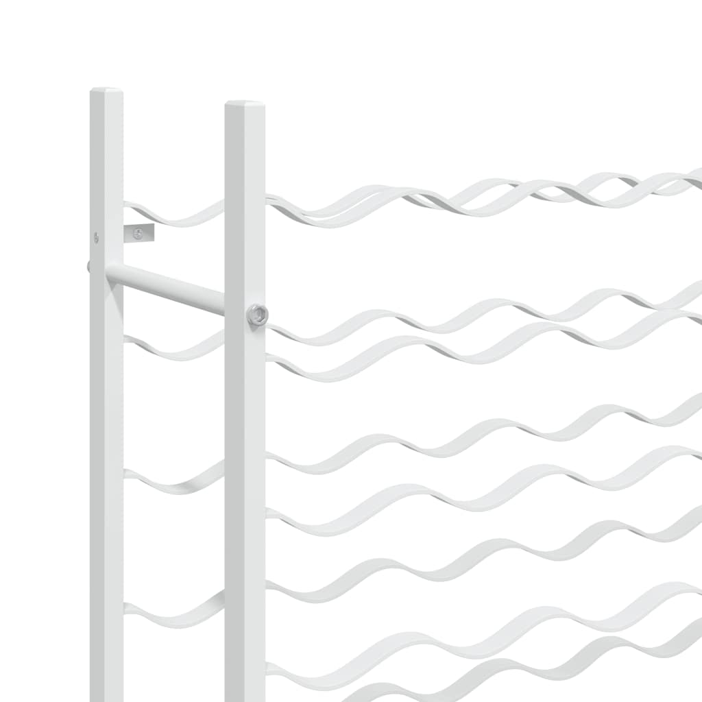 Ραφιέρα Κρασιών για 48 Φιάλες Λευκή Μεταλλική