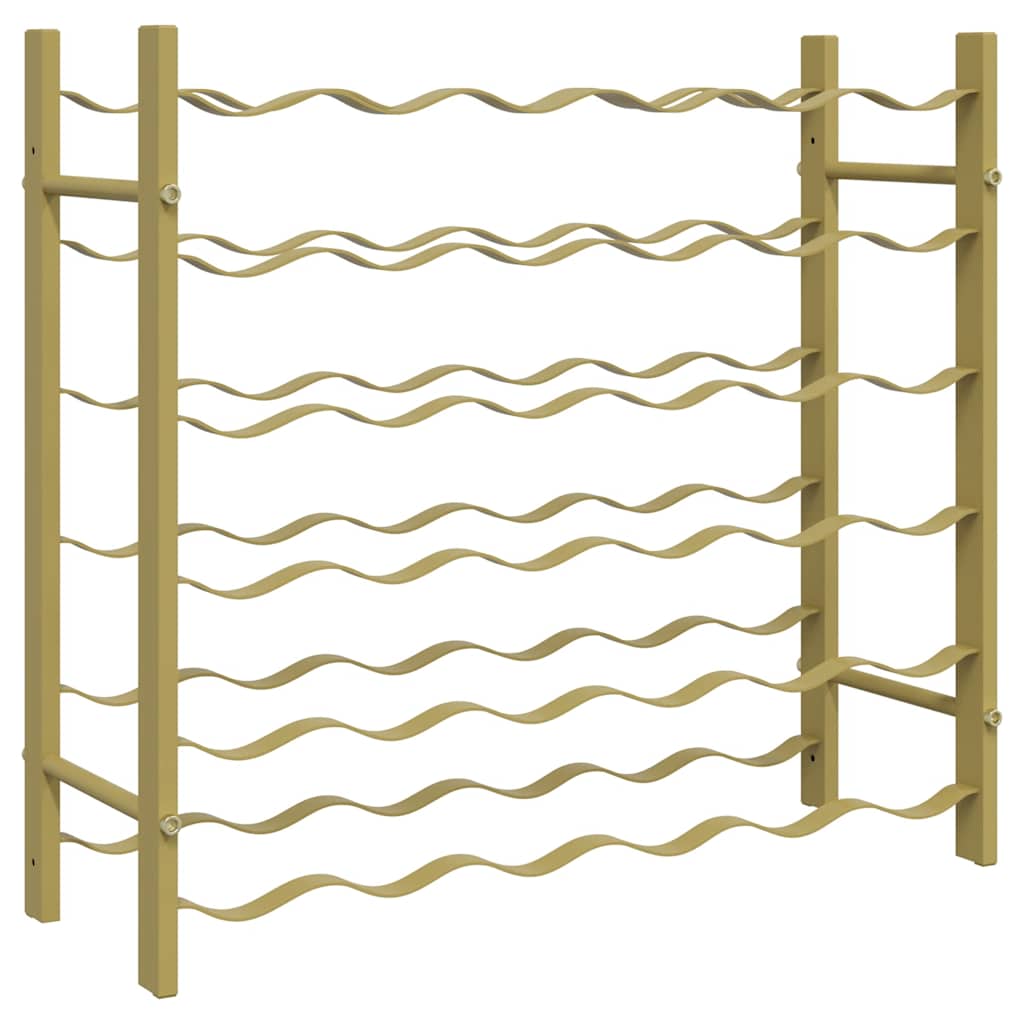 Ραφιέρα Κρασιών για 36 Φιάλες Χρυσή Μεταλλική