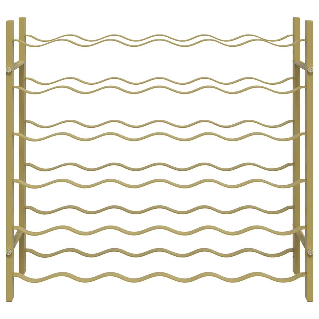 Ραφιέρα Κρασιών για 36 Φιάλες Χρυσή Μεταλλική