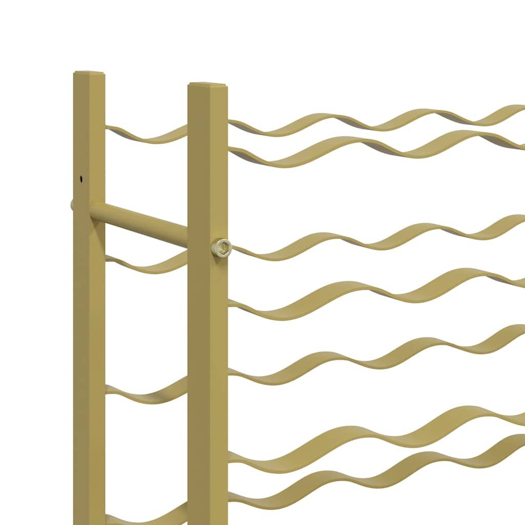 Ραφιέρα Κρασιών για 36 Φιάλες Χρυσή Μεταλλική