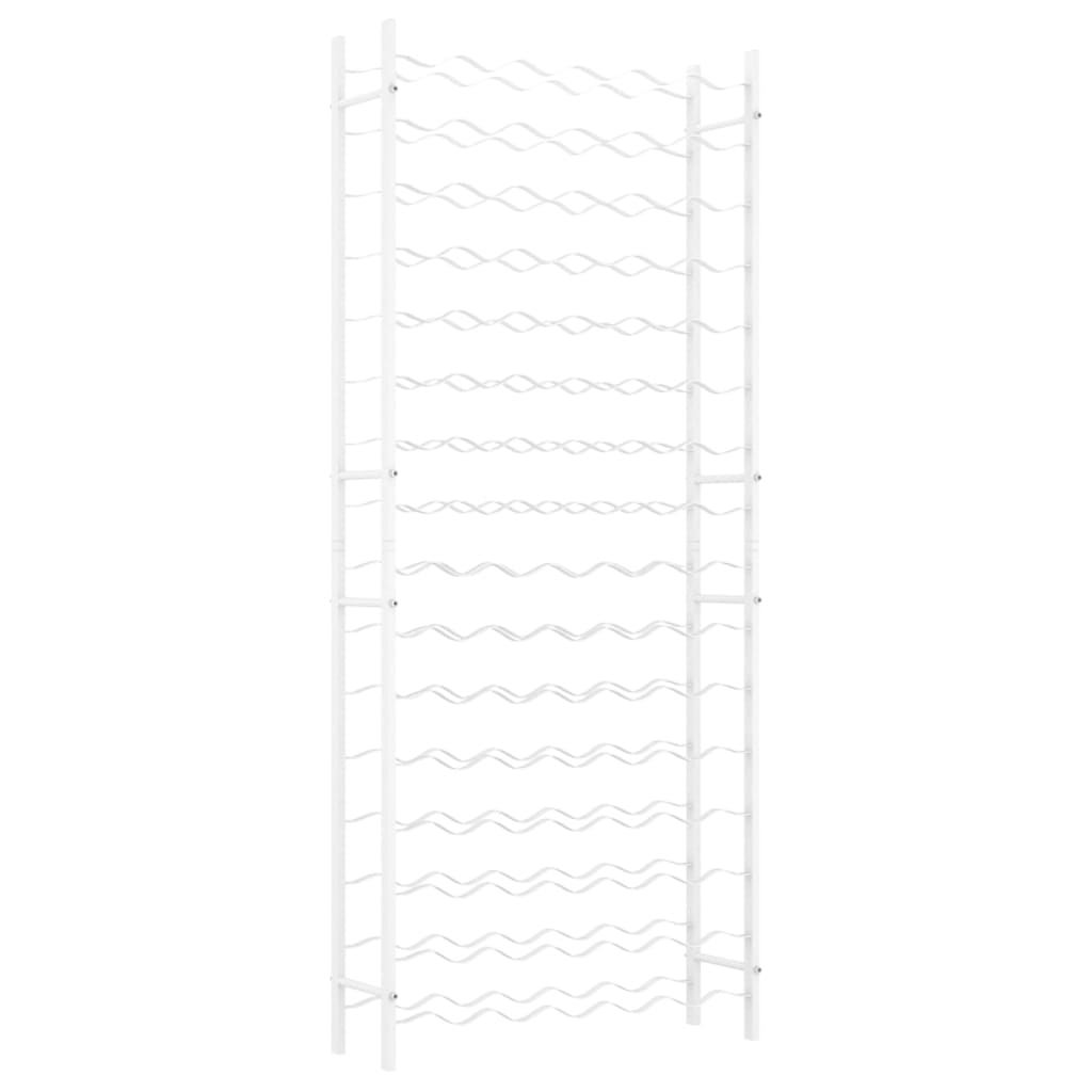 Ραφιέρα Κρασιών για 96 Φιάλες Λευκή Μεταλλική
