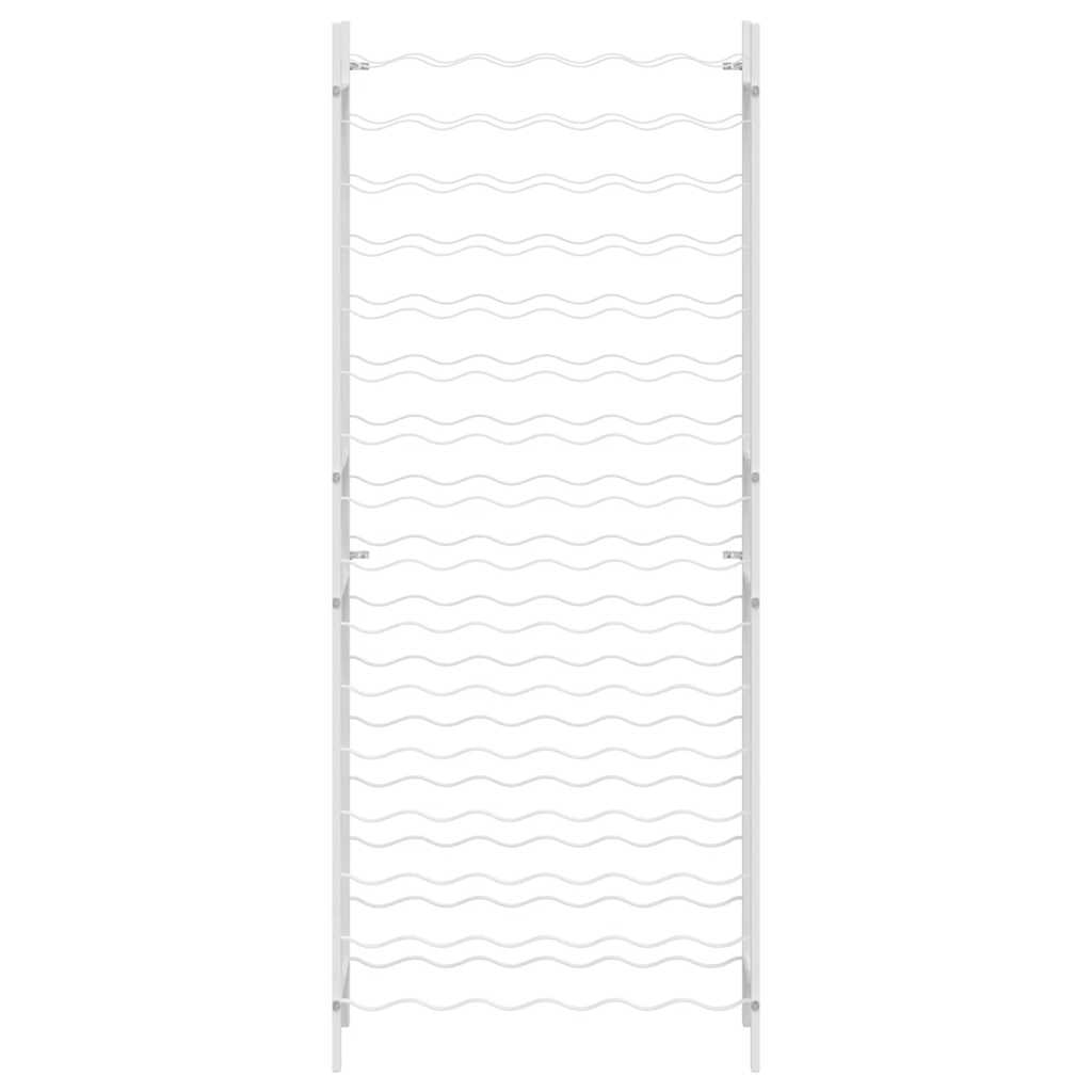 Ραφιέρα Κρασιών για 96 Φιάλες Λευκή Μεταλλική