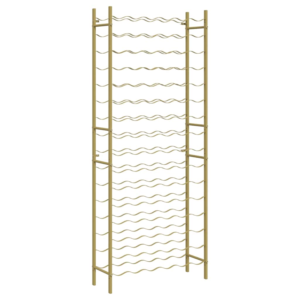 Ραφιέρα Κρασιών για 96 Φιάλες Χρυσή Μεταλλική