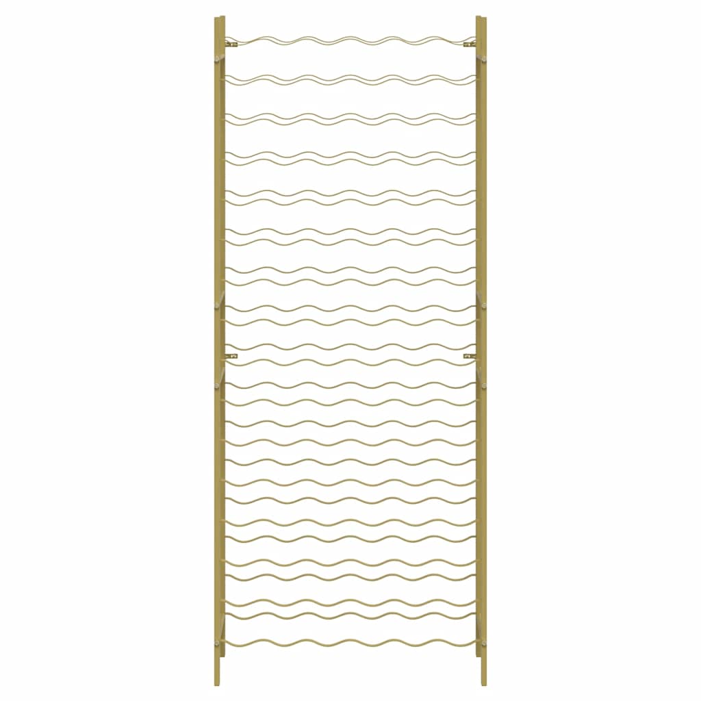 Ραφιέρα Κρασιών για 96 Φιάλες Χρυσή Μεταλλική