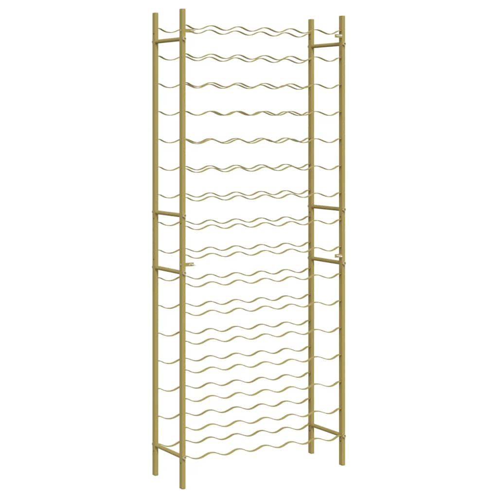 Ραφιέρα Κρασιών για 96 Φιάλες Χρυσή Μεταλλική