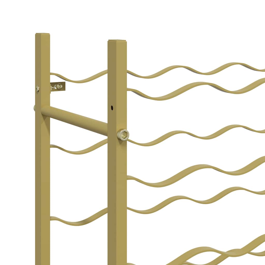 Ραφιέρα Κρασιών για 96 Φιάλες Χρυσή Μεταλλική