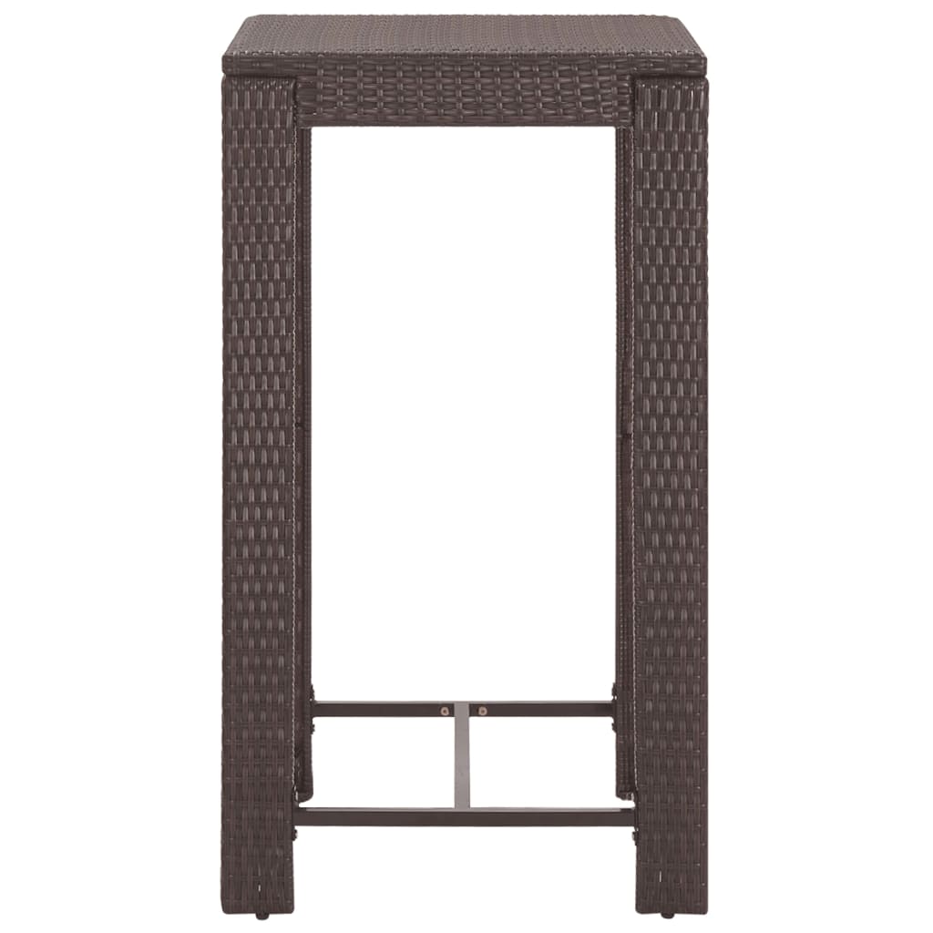 Σετ Επίπλων Μπαρ Κήπου 3 τεμ. Καφέ Συνθετικό Ρατάν με Μαξιλάρια - PAKOBAZAAR