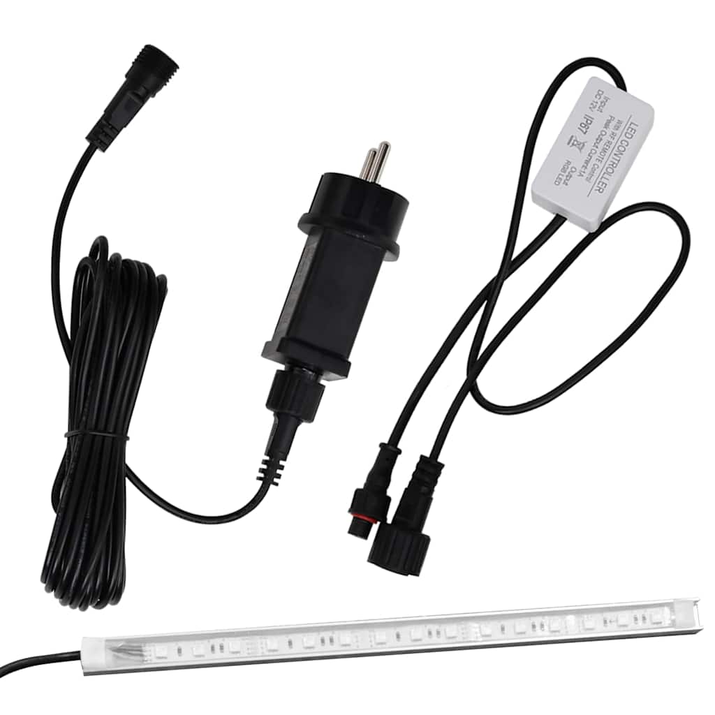 Σιντριβάνι Πισίνας με RGB LED & Σετ Βυσμάτων 50 εκ. Ακρυλικό