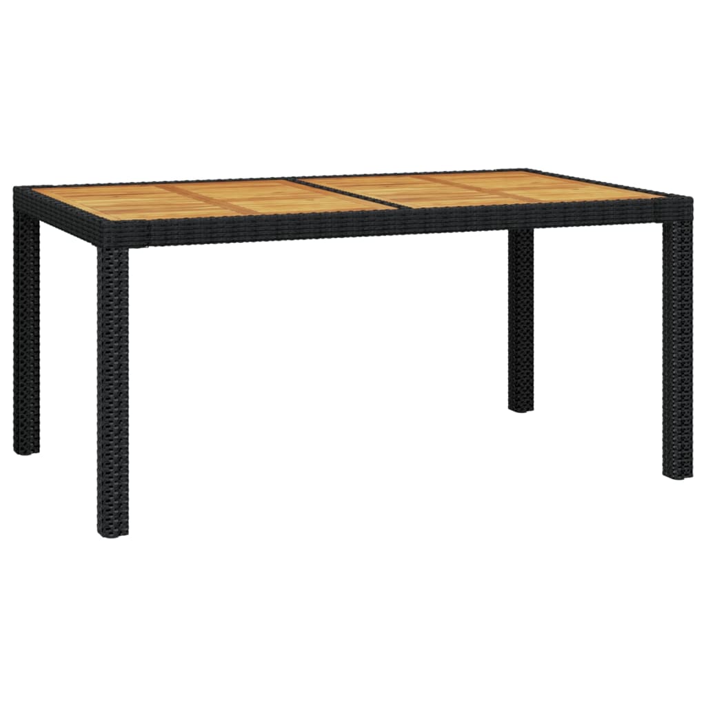 Σετ Τραπεζαρίας Εξ. Χώρου 5 τεμ. Μαύρο Συνθ. Ρατάν με Μαξιλάρια - PAKOBAZAAR