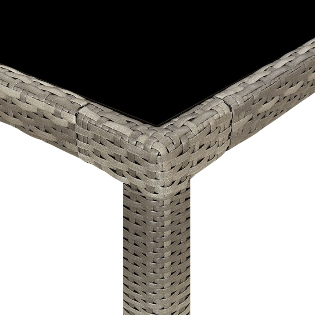 Σετ Τραπεζαρίας Εξ. Χώρου 9 τεμ. Γκρι Συνθ. Ρατάν με Μαξιλάρια - PAKOBAZAAR