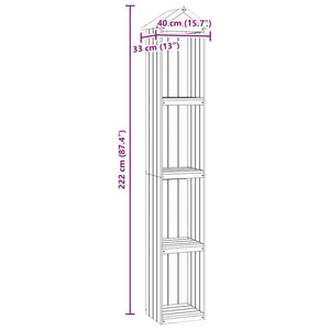 Αποθήκη Εργαλείων Κήπου 40x33x222 εκ. Εμποτισμένο Ξύλο Πεύκου