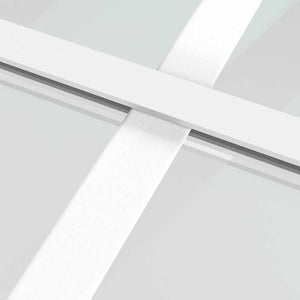 Συρόμενη Πόρτα Λευκή 76 x 205 εκ. από Γυαλί ESG / Αλουμίνιο - PAKOBAZAAR