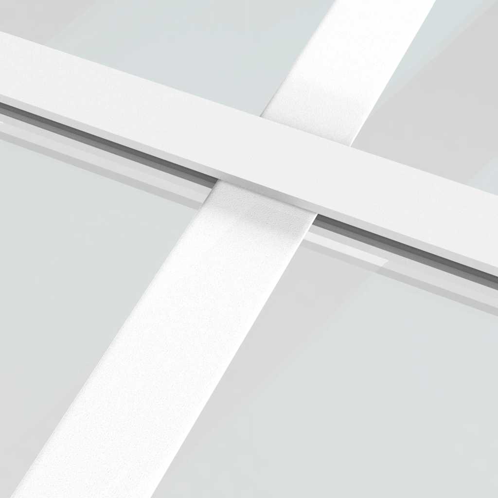 Συρόμενη Πόρτα Λευκή 90 x 205 εκ. από Γυαλί ESG / Αλουμίνιο - PAKOBAZAAR