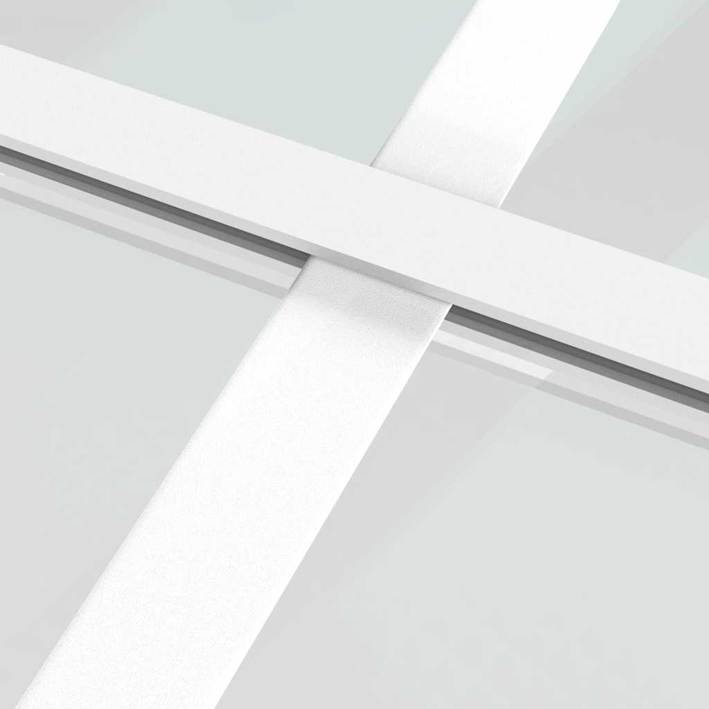 Συρόμενη Πόρτα Λευκή Αμμοβολή 102,5x205 εκ. Γυαλί ESG/Αλουμίνιο