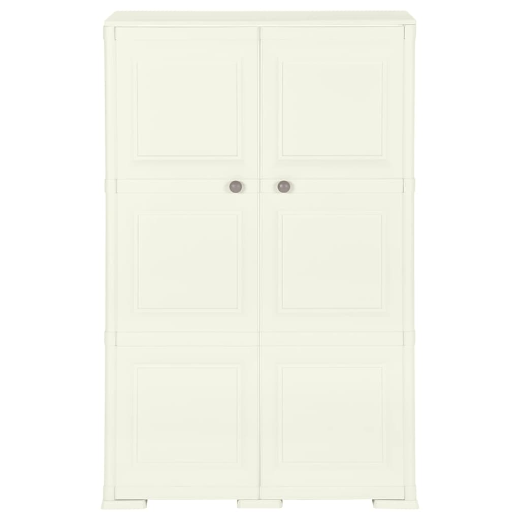 Πλαστικό Ντουλάπι Κρεμ Ανοιχτό 79 x 43 x 125εκ. με Σχέδιο Ξύλου - Pakobazaar