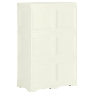 Πλαστικό Ντουλάπι Κρεμ Ανοιχτό 79 x 43 x 125εκ. με Σχέδιο Ξύλου - Pakobazaar