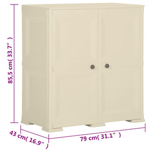 Πλαστικό Ντουλάπι Angora Λευκό 79 x 43 x 85,5εκ με Σχέδιο Ξύλου - Pakobazaar