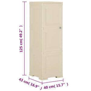 Πλαστικό Ντουλάπι Angora Λευκό 40 x 43 x 125εκ. με Σχέδιο Ξύλου