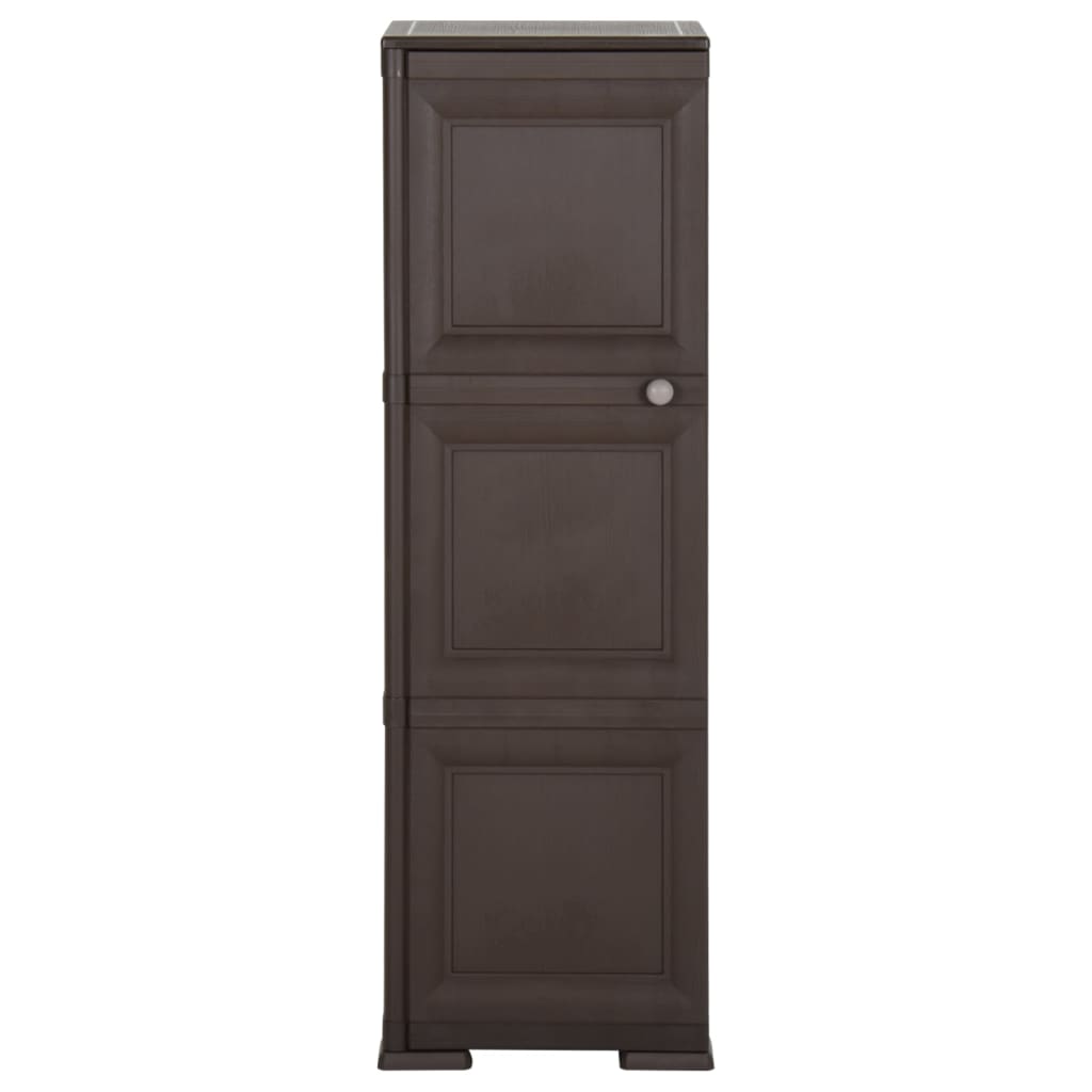 Πλαστικό Ντουλάπι Καφέ 40 x 43 x 125 εκ. με Σχέδιο Ξύλου