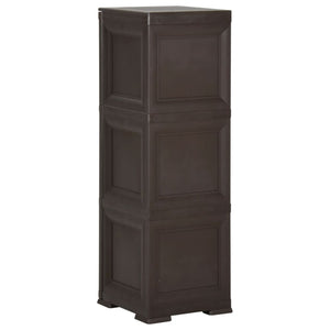 Πλαστικό Ντουλάπι Καφέ 40 x 43 x 125 εκ. με Σχέδιο Ξύλου