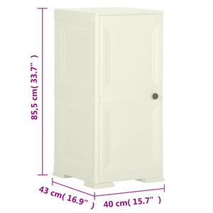 Πλαστικό Ντουλάπι Κρεμ Ανοιχτό 40 x 43 x 85,5εκ με Σχέδιο Ξύλου