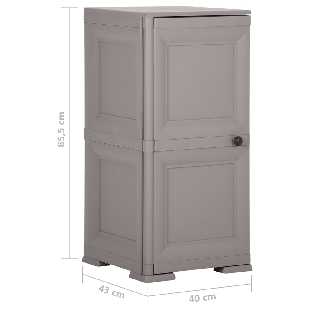 Πλαστικό Ντουλάπι Γκρι 40 x 43 x 85,5 εκ. με Σχέδιο Ξύλου