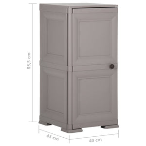 Πλαστικό Ντουλάπι Γκρι 40 x 43 x 85,5 εκ. με Σχέδιο Ξύλου
