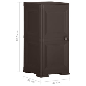 Πλαστικό Ντουλάπι Καφέ 40 x 43 x 85,5 εκ. με Σχέδιο Ξύλου