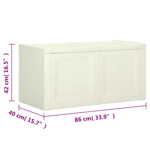 Μπαούλο Αποθήκευσης Ανοιχτό Κρεμ 86x40x42 εκ. 85 Λίτρα