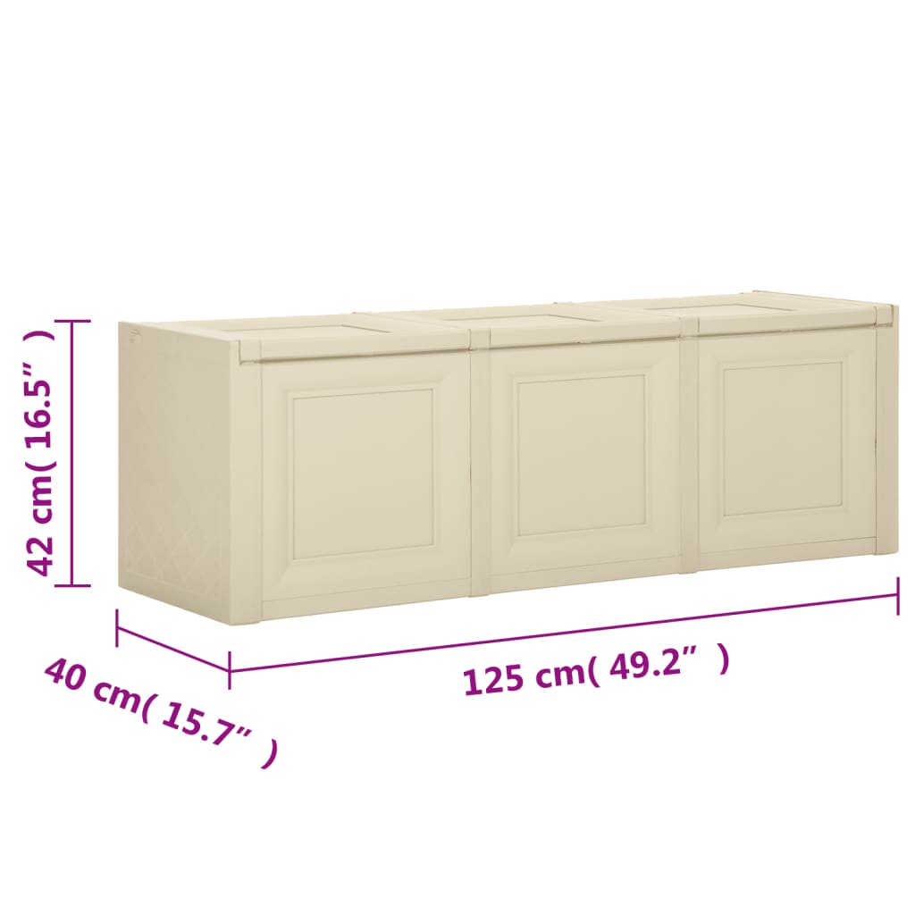 Μπαούλο Αποθήκευσης Angora Λευκό 125 x 40 x 42 εκ. 130 Λίτρα