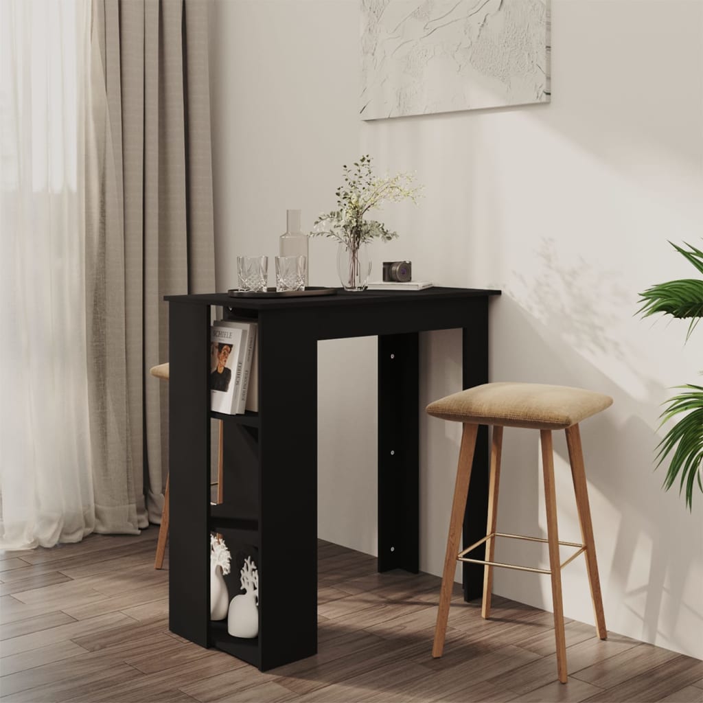 Τραπέζι Κονσόλα με Ράφι Μαύρο 102x50x103,5εκ. Επεξεργ. Ξύλο - Pakobazaar