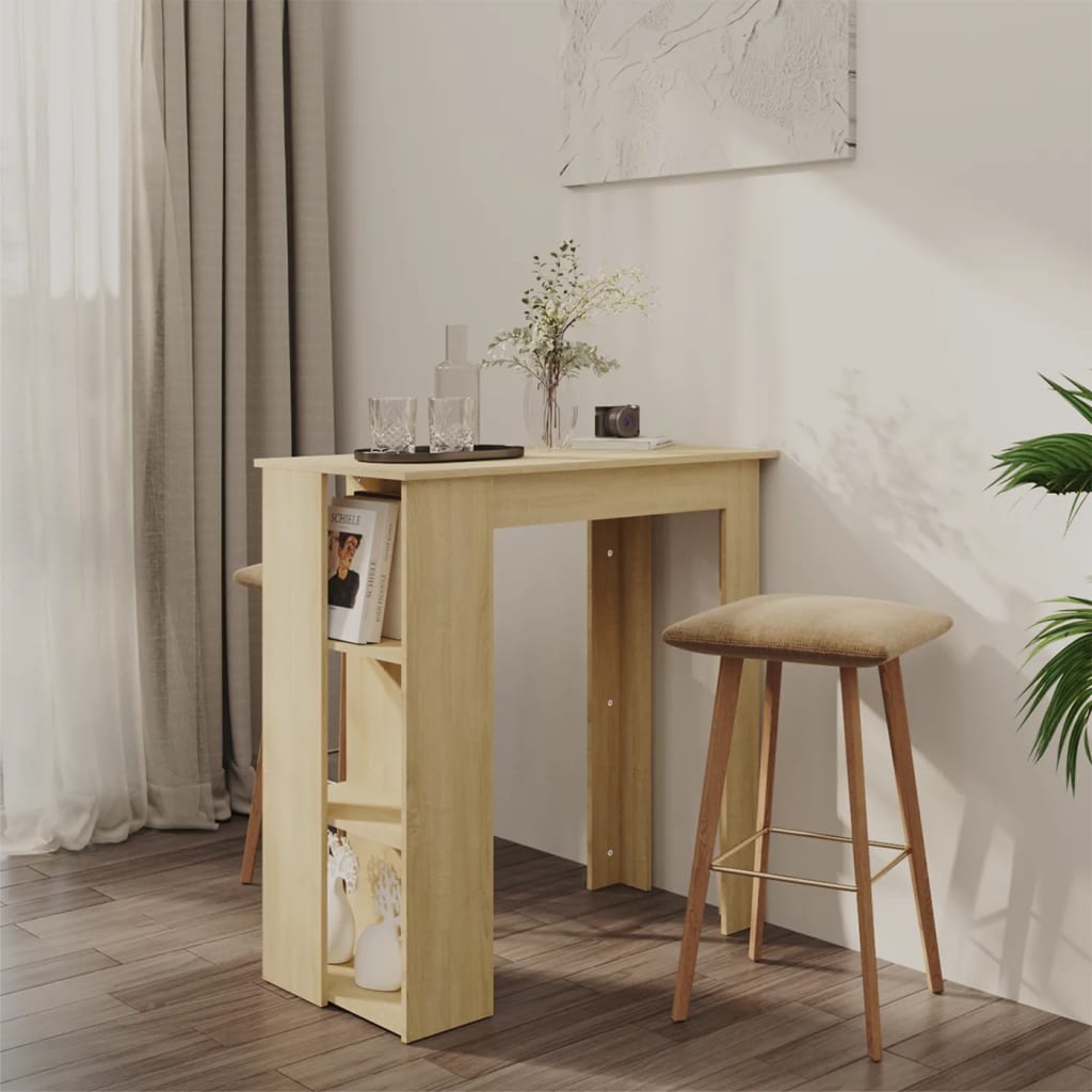 Τραπέζι Κονσόλα με Ράφι Sonoma Δρυς 102x50x103,5εκ Επεξ. Ξύλο - Pakobazaar