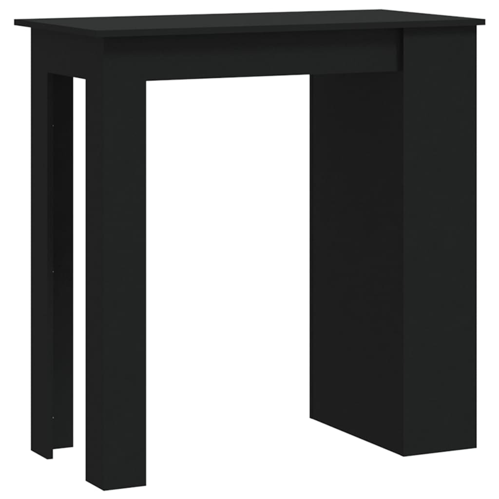 Τραπέζι Μπαρ με Ράφια Μαύρο 102x50x103,5 εκ. Επεξ. Ξύλο - Pakobazaar