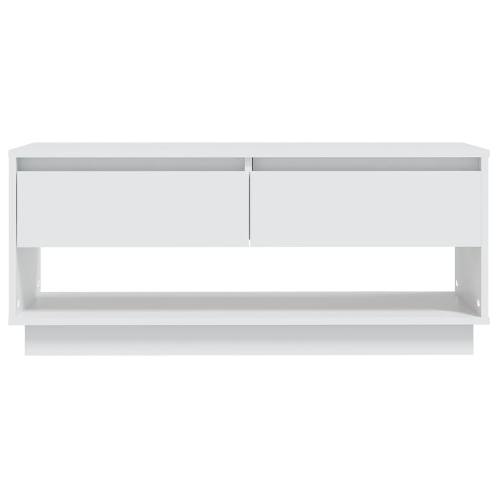 Έπιπλο Τηλεόρασης Λευκό 102 x 41 x 44 εκ. από Επεξ. Ξύλο