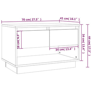 Έπιπλο Τηλεόρασης Μαύρο 70x41x44 εκ. Επεξεργασμένο Ξύλο