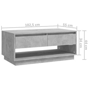 Τραπεζάκι Σαλονιού Γκρι Σκυρ. 102x55x44 εκ. Επεξεργασμένο Ξύλο - Pakobazaar