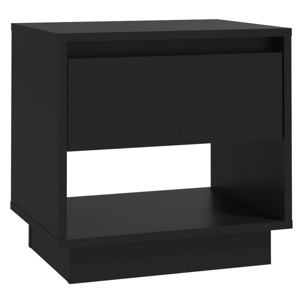 Κομοδίνο Μαύρο 45 x 34 x 44 εκ. από Μοριοσανίδα