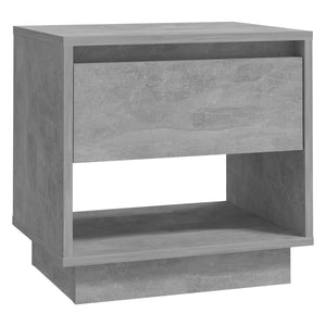 Κομοδίνα 2 τεμ. Γκρι Σκυροδέματος 45 x 34 x 44εκ. Επεξεργ. Ξύλο