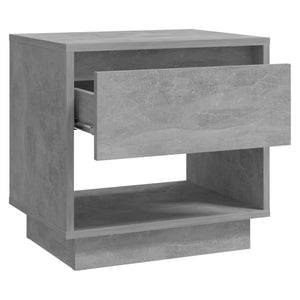 Κομοδίνα 2 τεμ. Γκρι Σκυροδέματος 45 x 34 x 44εκ. Επεξεργ. Ξύλο