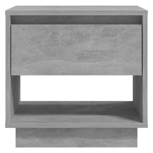 Κομοδίνα 2 τεμ. Γκρι Σκυροδέματος 45 x 34 x 44εκ. Επεξεργ. Ξύλο