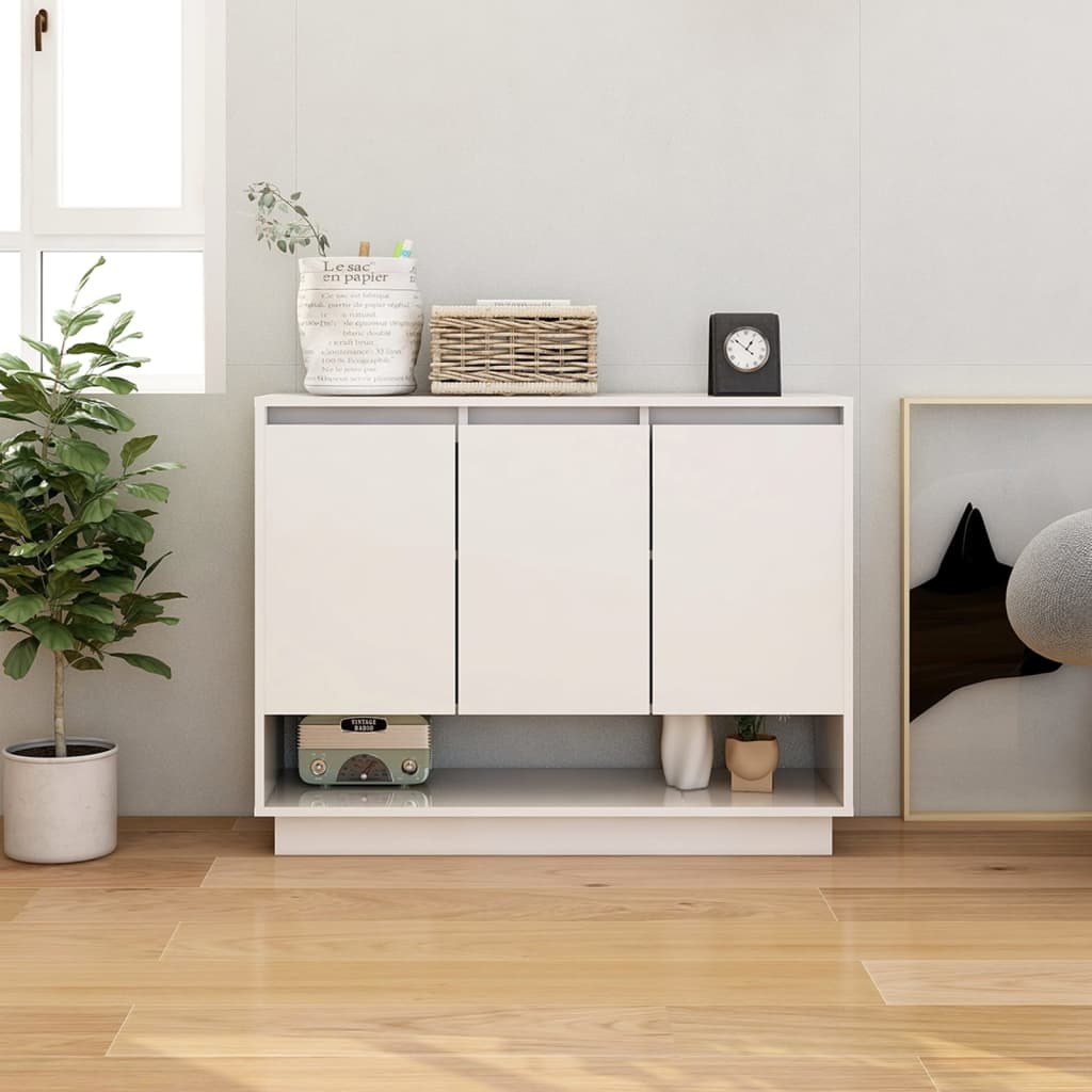 Συρταριέρα Λευκή 97x31x75 εκ. από Επεξεργασμένο Ξύλο
