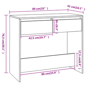 Τραπέζι Κονσόλα Sonoma Δρυς 89x41x76,5 εκ. Επεξεργασμένο Ξύλο