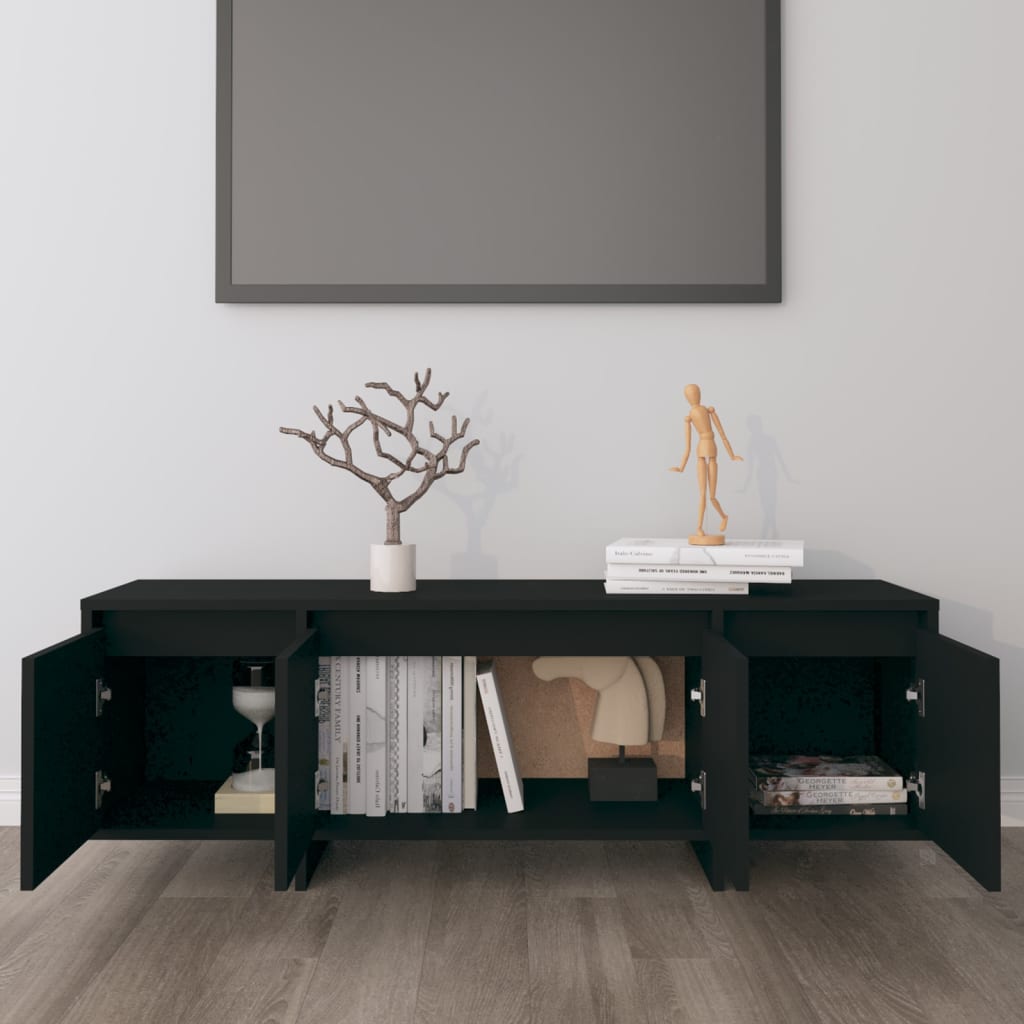 Έπιπλο Τηλεόρασης Μαύρο 120x30x40,5 εκ. Επεξεργ. Ξύλο